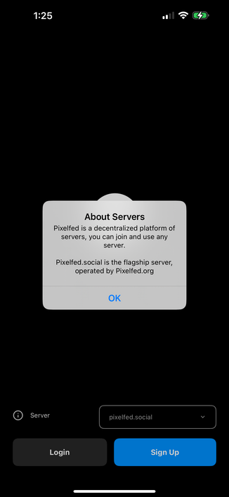 New pixelfed app splash screen