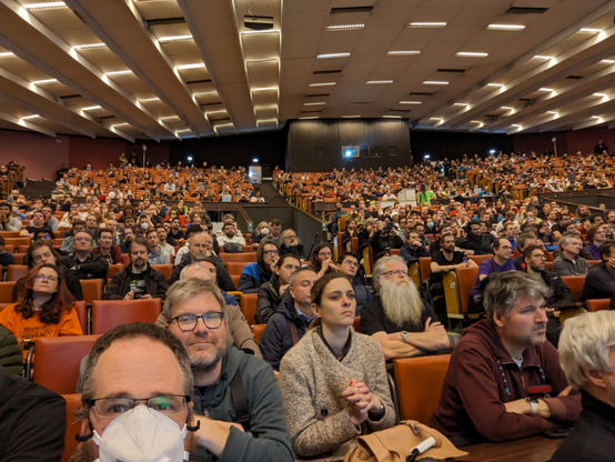 Selfie into a full room, Janson at ULB Solbosch.