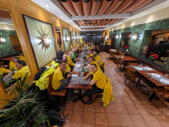 A bunch of tired but happy FOSDEM staffers