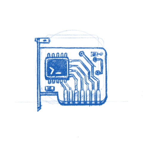 app icon sketch: serial console