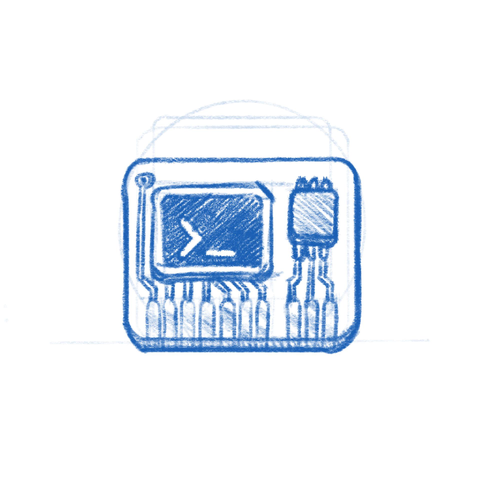 app icon sketch: serial console