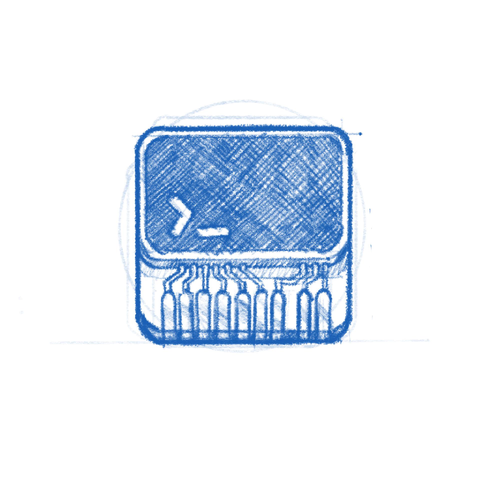 app icon sketch: serial console