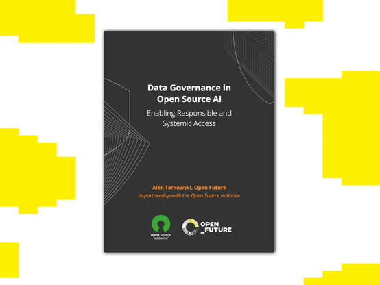 Data Governance in Open Source AI report cover, with branded Open Future's background.