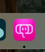 Ivory icon in the macOS dock when launched (the customized icon is shown)