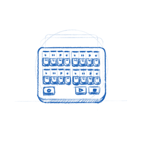 App icon sketch: Drum Machine.