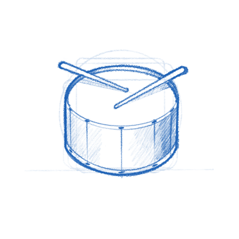 App icon sketch: Drum Machine.