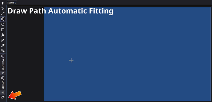 A video tip/tutorial for friction animation software. A path curve is drawn with automatic precision, and manual precision