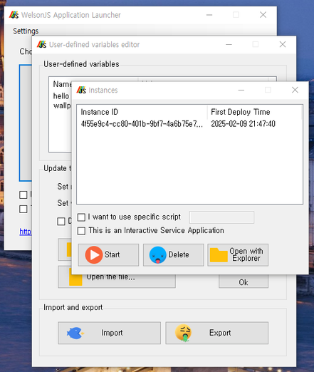 WelsonJS Application Launcher