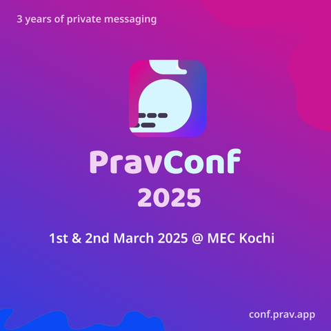 PravConf 2025 flyer with Prav logo and dates