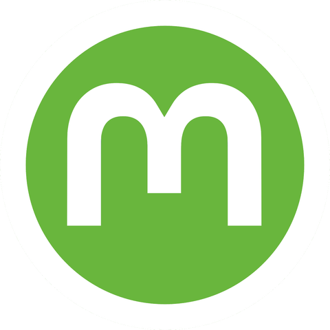 Linux Mint's lime-green circle logo with white outline, with Mastodon's "M" letter in white where Linux Mint's "LM" letters would be.