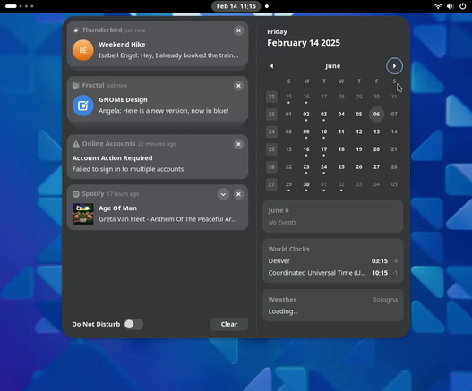 Screencast showing the new shell notification grouping feature