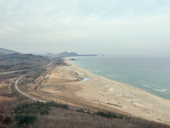 統一展望타워에서 내려다 본 北朝鮮 땅