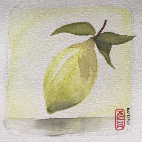 Watercolor lemon