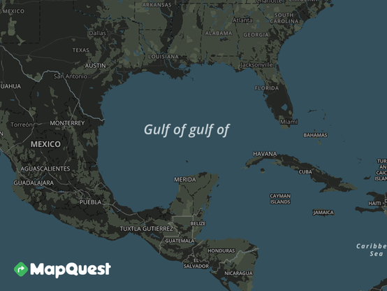 Image showing the Gulf of Mexico except the text is replaced with 'Gulf of gulf of'