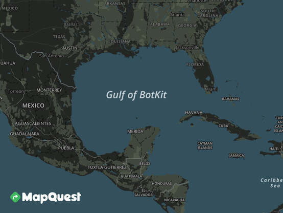 Image showing Gulf of Mexico except the text is replaced with 'Gulf of BotKit
'