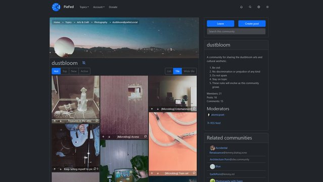 Screenshot of !dustbloom@piefed.social