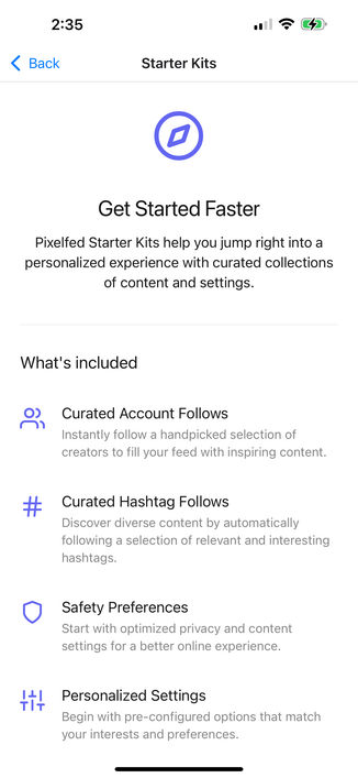 Pixelfed Starter Kits