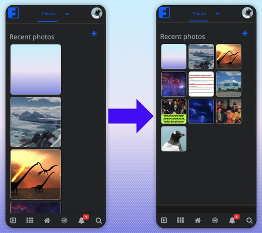 Mobile view photo album thumbnail fix.