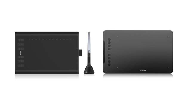 The HUION Inspiroy H1060P and the XPPen Deco 01 on a white background.