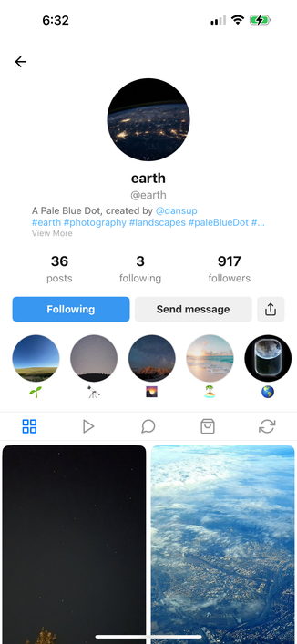 Screenshot of the upcoming Pixelfed app profile layout redesign with a new collection and story carousel