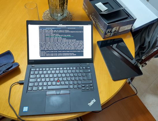 Laptop running pmbootstrap