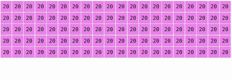 linked demo recording, showing the number of columns displayed for each item