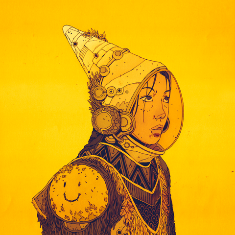 girl in spacesuit