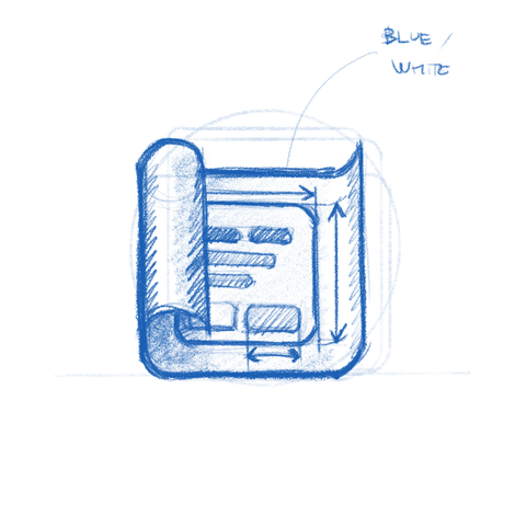 App icon sketch: Drafting.