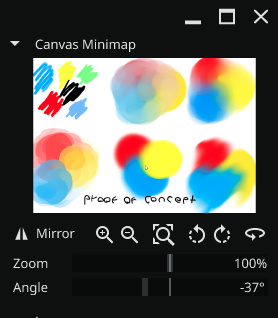 user inferface mockup about canvas minimap navigator