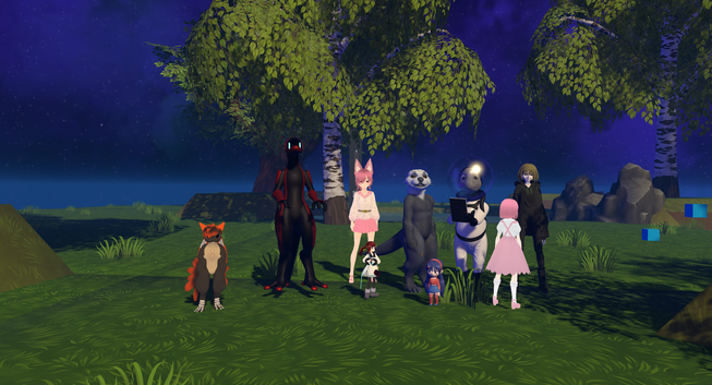 Screenshot from Linux VR users meetup in Overte