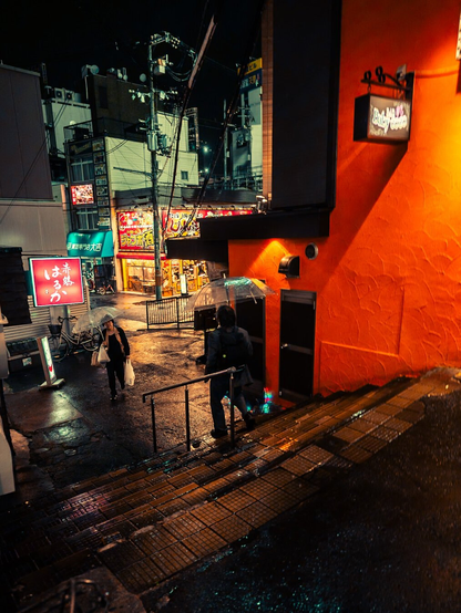 Daily night in Osaka Japan.