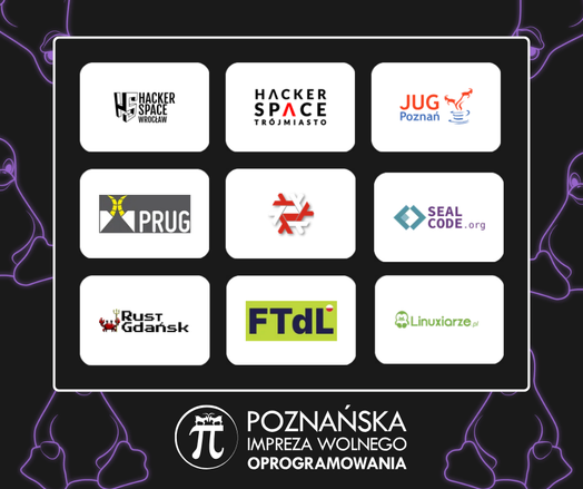 Grafika z listą logotypów partnerów XIV edycji P.I.W.O.