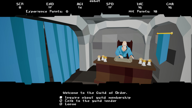 The reception area of the Guild of Order.