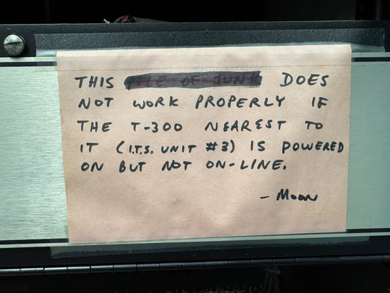 A note from David Moon