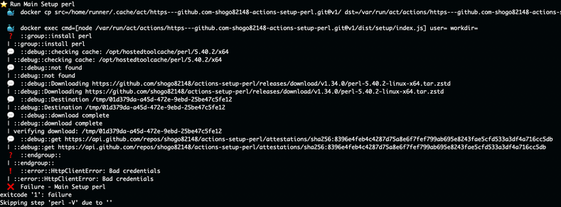 Output of Forgejo Runner logging
