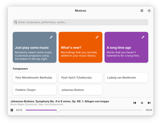 Screenshot of "Musicus"