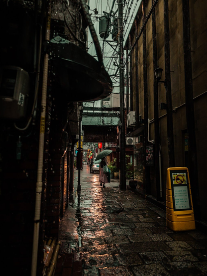 Morning rain in Japan