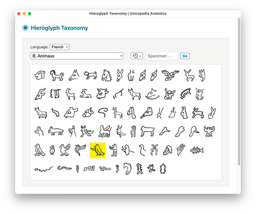 Hieroglyph Taxonomy utility screenshot