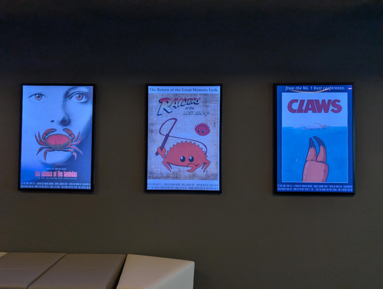 Parody movie posters for
Silence of the Crabs
Raiders of the lost Arc<_>
Claws