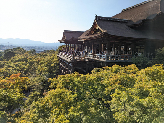Kiyomizu-dera on a hot afternoon in early summer.