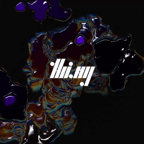 50 second screencapture of a realtime animated fluidsim showing expanding & interacting droplets of a faux, somewhat lightly viscous liquid, accumulating in thin layers, but constantly diffusing/mixing/fading. The droplets are initially tinted in purple, fading to black and then temportarily transitioning into an molten glass phase before vanishing... The thi.ng logo/watermark is overlayed in the center