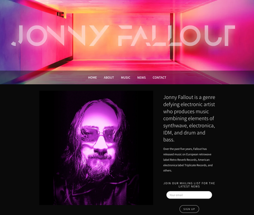 Jonny Fallout - Web site