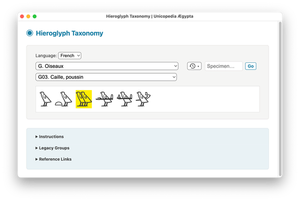 Hieroglyph Taxonomy utility screenshot