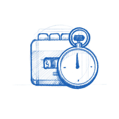 App icon sketch: Millisecond.