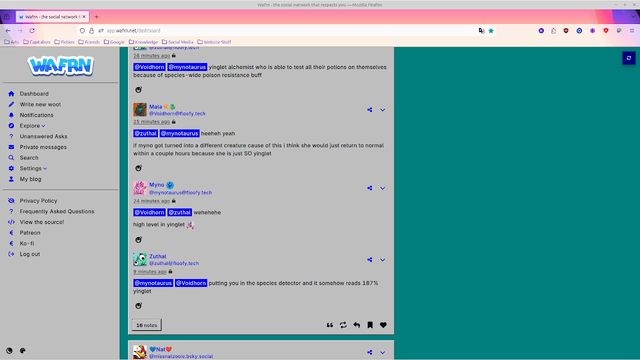 Open Wafrn window.  Cursor selects :myno_happy: emote from thread, expanding it to a full screen view.  Cursor then drags the emote around violently.