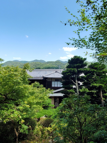 Looking down at Kyutei Omuro.