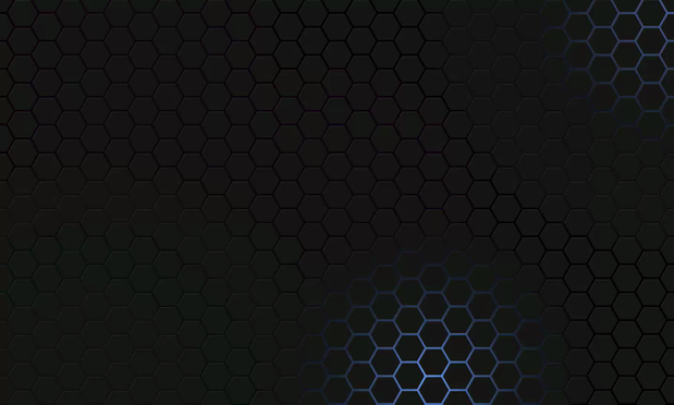 recording of moving the cursor across the hex grid and seeing a glowing neon light through the grid gaps, following the cursor