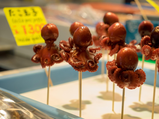 Tiny octopus snacks on sale.
