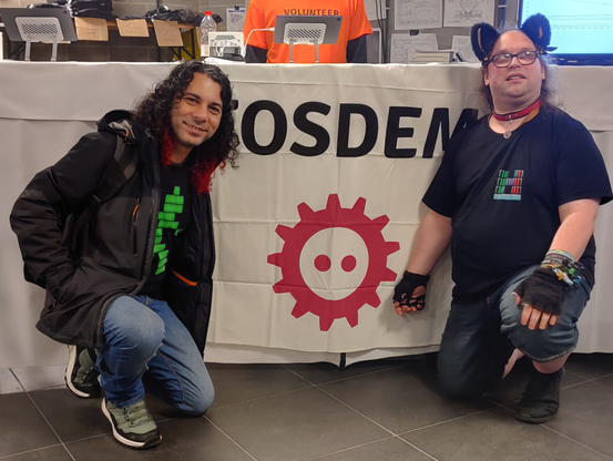 Hisham and me at FOSDEM.

Left: Hisham
Right: BenBE