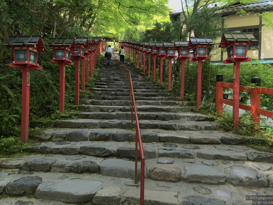 The Japanese stair, Kifune Shrine, Kyoto, Japan.